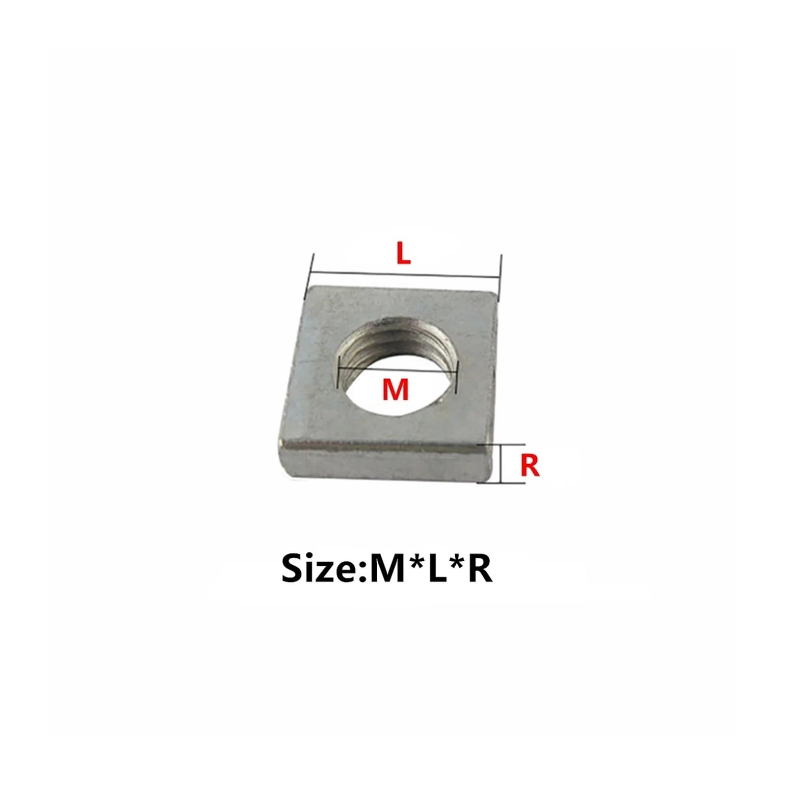 3/8-16 Regular Square Nut Hot Dipped Galvanized (Pack Qty 700) BC-37NQRG by Korpek