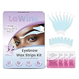 Empfindliche Wachsstreifen für Augenbrauen, Gesichtswachsstreifen, gebrauchsfertige Wachsstreifen, 32 Stück mit 4 beruhigenden Öltüchern, Wachs für Lippen- und Augenbrauenenthaarung, Haarentfernung im