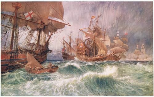 Toile murale peinture de l'Armada par George Vicat Cole pour sublimer votre décoration salon