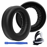 Almohadillas de Repuesto para Auriculares Sony PS5 Pulse 3D, Cuero Sintético con Espuma Viscoelástica de Memoria, Almohadillas de Reemplazo Cómodas para PlayStation 5 (Negro)