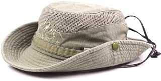 Set Sail Cotton Sun Hat UV Protection Summer Hats Beach Hat Safari Boonie Hat Foldable Fishing Hat with Breathable Mesh and Adjustable Chin Strap for Men Women Grey