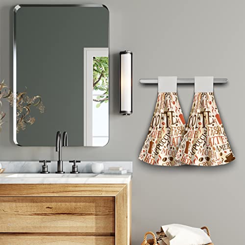 Giwawa B0BBRJNXRQ_CA NARF 2Pcs Coffee Kitchen Hanging Towel, Fresh Cafe Theme Hand Tie Towel With Loop & Hook, Coffee Cup Cafe Bean Doodle Fast Drying Dish Towels thumb #5