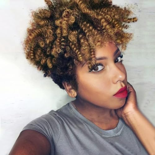 PHOCAS 5Packs 10'' Toin Curl Short Crochet Hair Curl Crochet Braids for Women Natural Black to Golden Blonde