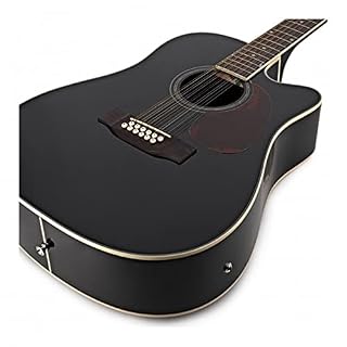 Kit de guitare électro-acoustique 12 cordes par Gear4music Noir avec Sac de Concert - Les Beatles, Paul McCartney, John Lennon, RIngo Starr, George Harrison Kit de guitare électro-acoustique 12 cordes par Gear4music Noir avec Sac de Concert – Image 6