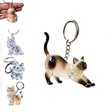 Pet Hair Memorial Capsule Keychain – Transparent Cat Whisker Keepsake Charm, Small Urn Pendant for Ashes or Fur, Wearable Remembrance Jewelry to Keep Them Close Always (D)