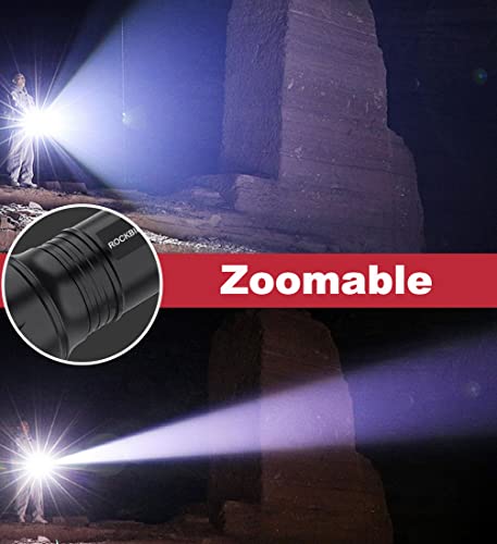 Rockbirds Led Flashlight, 2 Pack High Lumen Handheld Light With 5 Modes, Zoomable Flashlight For Home Outdoor Hiking Camping (Black) #TOP3