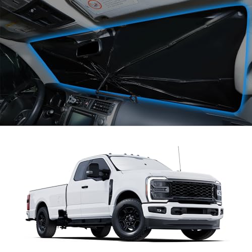 Image of Windshield Sun Shade Umbrella for 2017-2022 Ford Super Duty F250 F350 F450