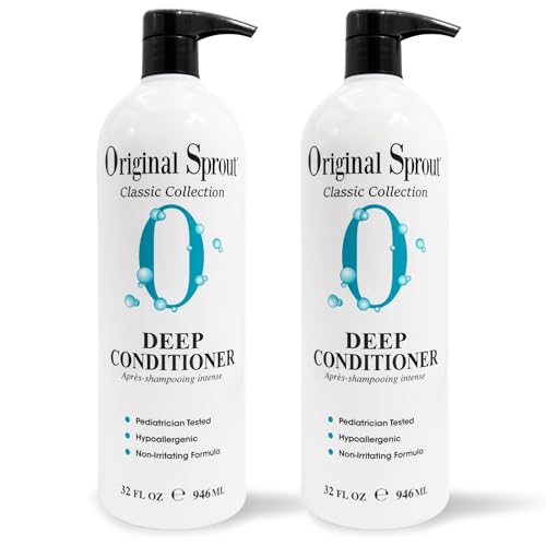 Original Sprout Deep Conditioner for All Hair Types, Vegan Conditioner, 32 fl. oz. Bottle, (Pack of 2)