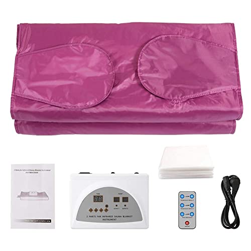 Kotsy infrarot saunadecke infrarotsauna 2-Zonen-Controller 220V Professionelle Sauna mit Fernbedienung Infrarot-Wärmedecke für Fernwärmetherapie (FIR) mit 50 x Badebeutel Cover