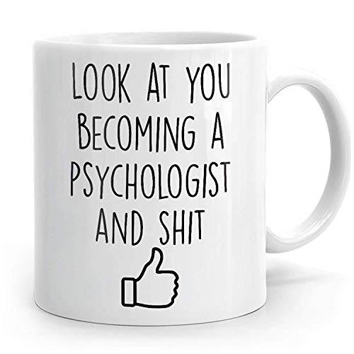 NA Taza de cerámica, Regalos de graduación de psicología, Regalos de posgrado de psicología, Futuro psicólogo, Estudiante de psicología, Taza de psicólogo, Regalo de psicólogo Regalo Familiar