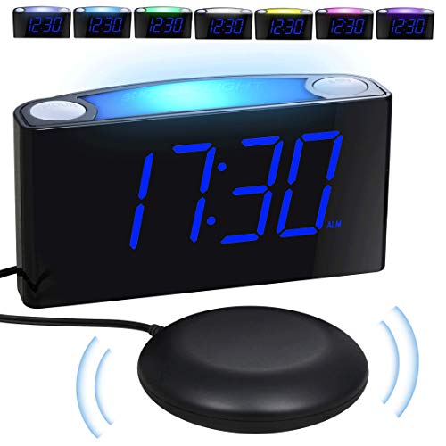 Loud Vibrating Alarm Clock Bed Shaker for Bedrooms Home Kitchen Desk, Heavy Sleepers