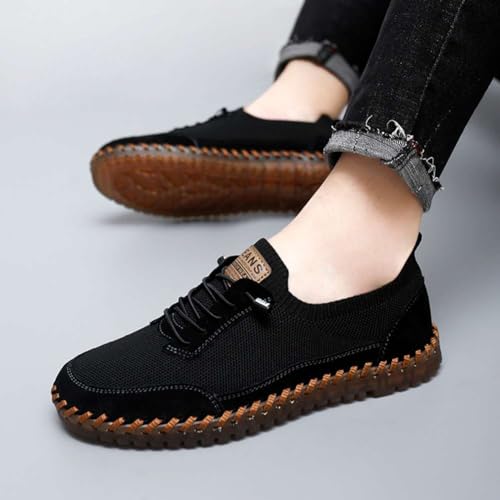 Image of Men's Genuine Leather Loafer Shoes Slip On Soft Walking Driving Shoes