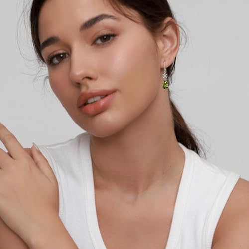 Sterling Silver Birthstone Daisy Dangle Drop Earrings Jewelry Birthday Party Gifts for Women3