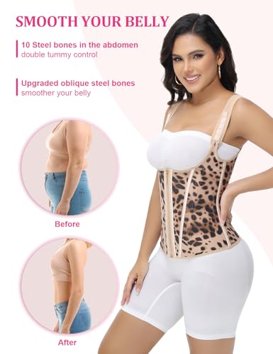 Image of SHAPSHE Waist Trainer for Women, Tummy Control Sports Girdle, Workout Body Shaper with Adjustable Shoulder Strap