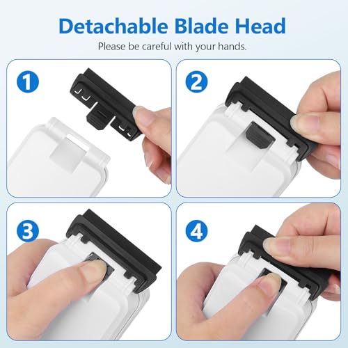 Image of AQQA Aquarium Magnet Glass Cleaner,Dolphin Series-Fish Tank Algae Scraper Brush Cleaner for Glass or Acrylic,2 Detachable Blades Floating Cleaning Tool For1 /4-1 /2 Thickness