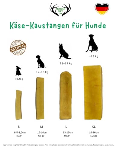 ARTISAN GIFT CO Kaustab aus Hartkäse - Kaukäse für Hunde und Welpen - Himalaya Knochen - 100% natürlicher - Gewicht der Charge 190g. (2 stück (1er Pack), L.)