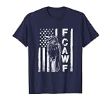 Funny F CAW F Crow with USA Flag T-Shirt, Men, Navy Blue, XX-Large