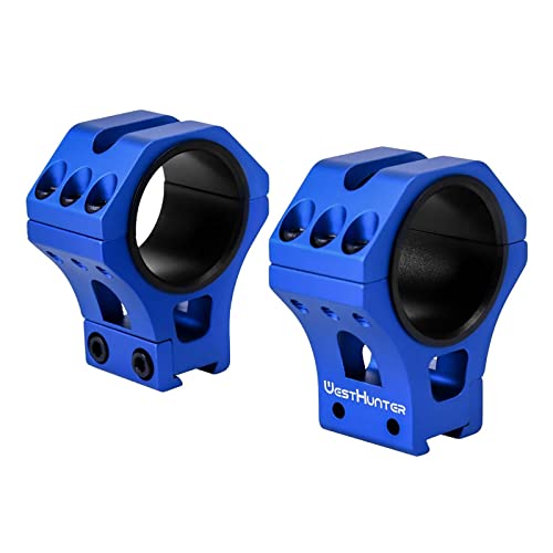 WestHunter Optics Precision 11 mm Dovetail Scope Rings, 1 Inch 30 mm 34 mm Tactical Scope Mount, Blue, 34 mm / 30 mm / 1 inch Tube - Image 4