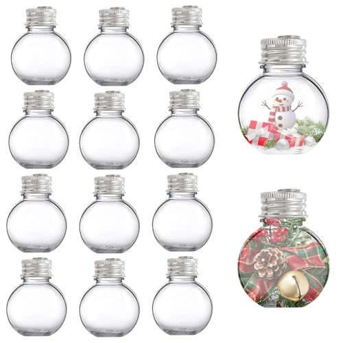 12 Stück Durchsichtige Weihnachtskugeln Plastik Weihnachtsbaumkugeln...