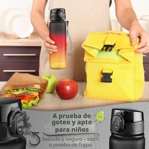 Miniatura 4 de My Vesperbox Botella Para Niños 350 Ml Botella De Agua Apta Para Bebidas Con Gas Y A Prueba De Fugas Botella Infantil Para La Escuela Y El Deporte Botella Para Niñas Y Niños