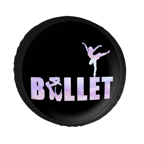 Ballerina Ballet Lover Spare Tire Cover Leather Waterproof Wheel Protectors Universal Car Accessories 28inch