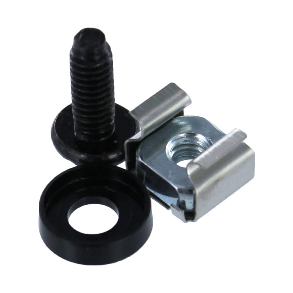 NavePoint M5 Cage Nuts and Screws for Server Shelves Cabinets - 100 Pk Rack Mount