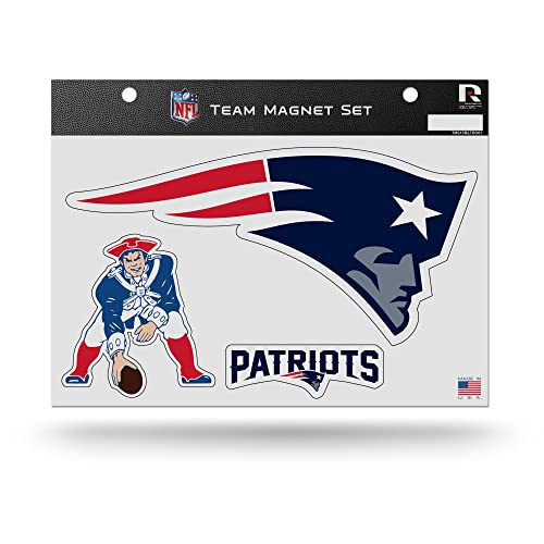 Rico Industries NFL New England Patriots Team Magnet Set 8.5" x 11" - Home Décor - Regrigerator, Office, Kitchen