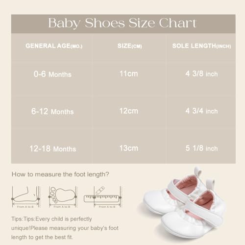 Image of Meckior Infant Baby Girl Sandals Soft Non-Slip Rubber Sole Handmade Princess Wedding Dress Shoes Toddler First Walkers