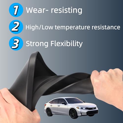 Image of No Drill Mud Flaps Compatible with Honda Civic Sedan 11th Gen 2022-2026,OEM-Style Black Mud Guards, Not Fit Hatchback /Type R