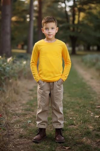 Image of Cadidi Dinos Boys Girls Long Sleeve Shirts Cotton Casual Crewneck Printed Kids T-Shirts