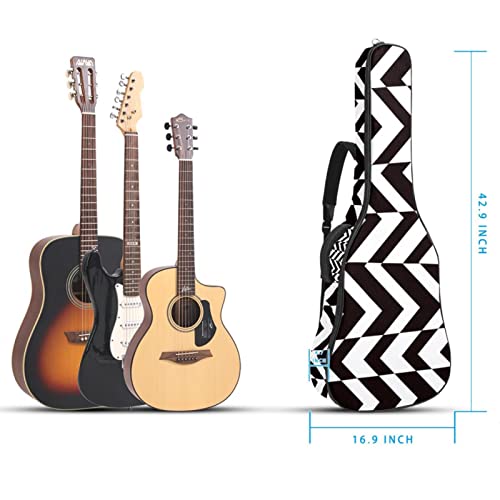 Housse de protection rembourrée pour guitare classique acoustique Motif rayures Noir/blanc, Multicolore 01., 42.9×16.9×4… - Les Beatles, Paul McCartney, John Lennon, RIngo Starr, George Harrison Housse de protection rembourrée pour guitare classique acoustique Motif rayures Noir/blanc, Multicolore 01., 42.9x16.9x4… – Image 6