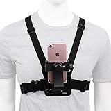 Mobile Phone Chest Strap Mount,Harness Strap Holder Universal Cell Phone Clip for Action Camera POV Compatible with Gopro Akaso Samsung iPhone etc