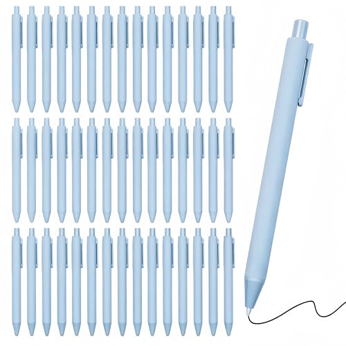 qztavyni 25 Pcs Ballpoint Pens Bulk – Dusty Blue – Smooth Writing Cute Pens Bulk – Black Ink Retractable ball pen for Bridal Shower