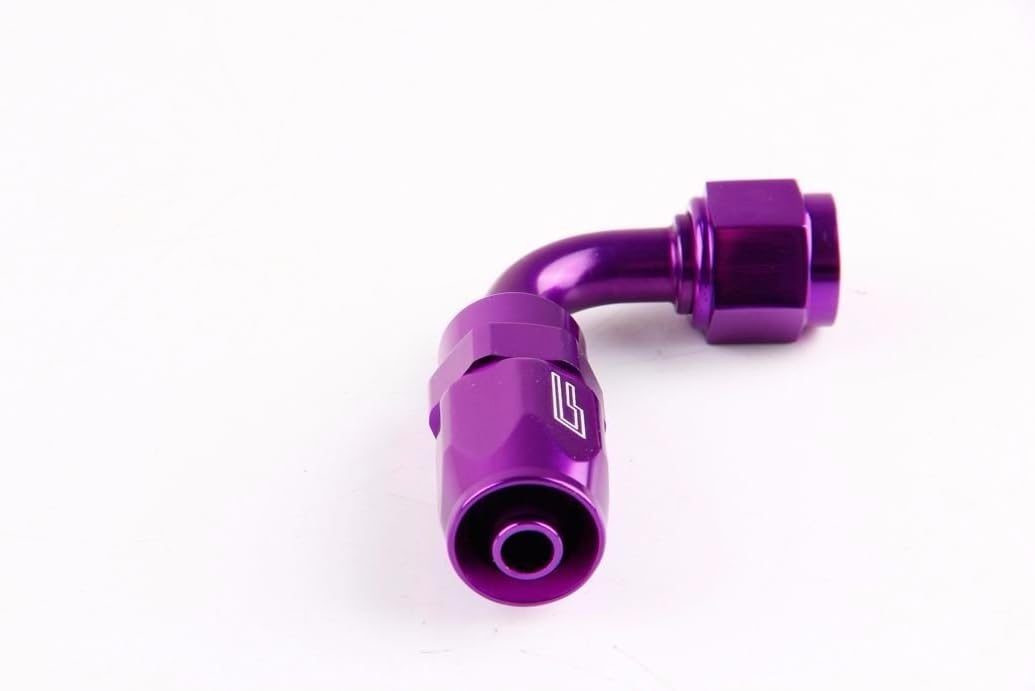 ColorFittings PURPLE -6AN / 6AN Fitting "Dash Six" 90 Degree Female Swivel Hose Fitting