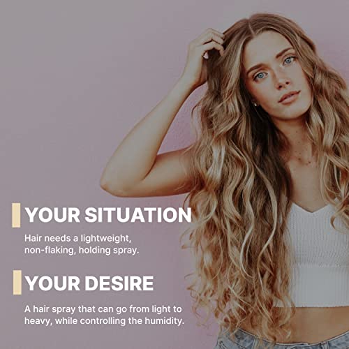 Simply Smooth Xtend Humidity Shield Texture Hair Spray Strong & Light Hold, Shine Finishing Styling Spray Resists Humidity & Repels Moisture Non Aerosol Customizable Hold Hair Spray 8.5 Oz #TOP2