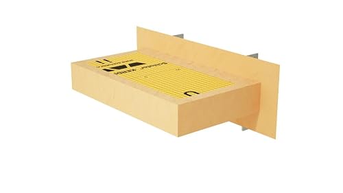 Floating Shower Bench Kit with Orange Waterproof Foam Board-(10.25in. x