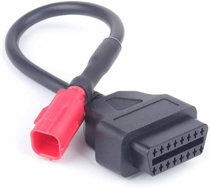 Motorcycle OBD Cable 16-Pin to 6-Pin Compatible with Honda Yamaha and More 30CM