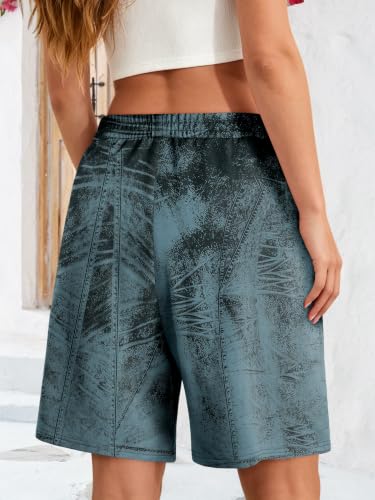 KISSMODA Women Bermuda Sweat Shorts High Waist Pockets Summer Lounge Workout Shorts — view 5