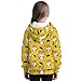 Hawapod Hoodies For Teens Girls Tiger Print Soft Casual Fashion Animal Sweatshirt Vacation Holiday Half Zip Yellow Pullover Sweatshirts