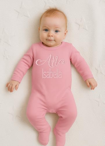 Custom Embroidery Baby Romper – Personalized Long Sleeve Onesie with Name2
