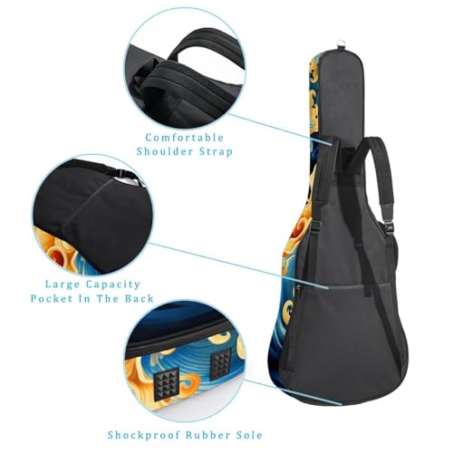 JRHEJTFZ Housse pour guitare acoustique de 1,9 cm d’épaisseur – Imperméable – Durable et élégant – Motif limace de mer, Multicolore., 42.9×16.9×4.7 in, Motif imprimé tendance - Les Beatles, Paul McCartney, John Lennon, RIngo Starr, George Harrison JRHEJTFZ Housse pour guitare acoustique de 1,9 cm d'épaisseur - Imperméable - Durable et élégant - Motif limace de mer, Multicolore., 42.9x16.9x4.7 in, Motif imprimé tendance – Image 4