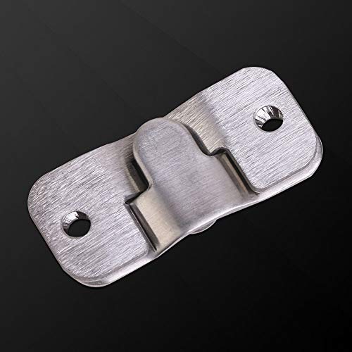Image of 20 Pcs Flush Mount Bracket Stainless Steel Picture Hanger Interlocking Photo Frame Hanging Hook Z Clip Wall Mount Hardware for Picture Mirror Painting, 43x19mm
