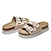 PepStep Slide Sandals for Women with Soft Cork Footbed and Strap, Ladies Fashion Platform Slide Sandals Comfortable Slip On Style(8,PLTFraffia)