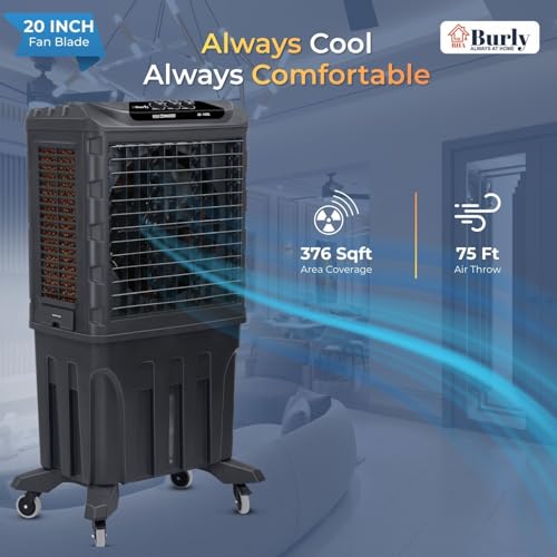 Image of BHABURLY Wind Commander 160 L Desert Commercial Air Cooler | 20 Inch Blade |750 Feet Area Coverage|160 Litre Tank Capacity, Lockable Wheels, Auto Swing, Honeycomb, 1 Year Warranty|3 Speed | 1350 RPM