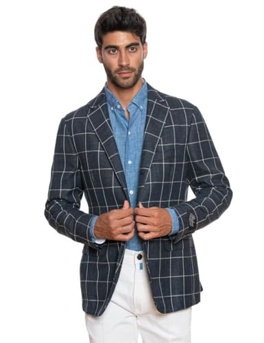 SHUZHXLZANGY Mens Plaid Blazer 2 Button Slim Fit Jacket Sport Coats Casual Blazer for Men Wedding Prom Party3