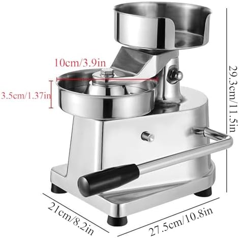 Professional Heavy Duty Stainless Steel Hamburger Press - Ultimate Patty Maker for Perfectly Shaped Burgers, Ideal for Grilling and BBQ Enthusiasts