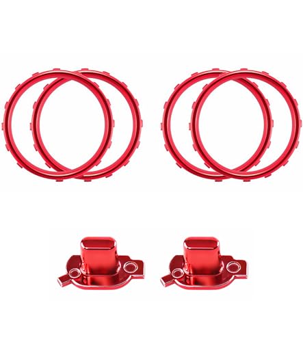 Image of Ceozon Replacement Joystick Rings Accessories Kit for Xbox Elite 2 Controller Xbox One Elite Controller Series 2, Included Sharing Button, Screwdriver Red