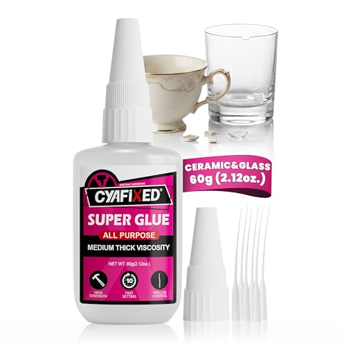 Image of Precise Control Super Glue Pro Kit 60 Gram, Instant Cyanoacrylate (CA) Glue with Anti-Clog Caps & Precision Microtips for Woodworking Crafts 3D Prints, Strong Repair for Ceramic Plastic Glass Shoe