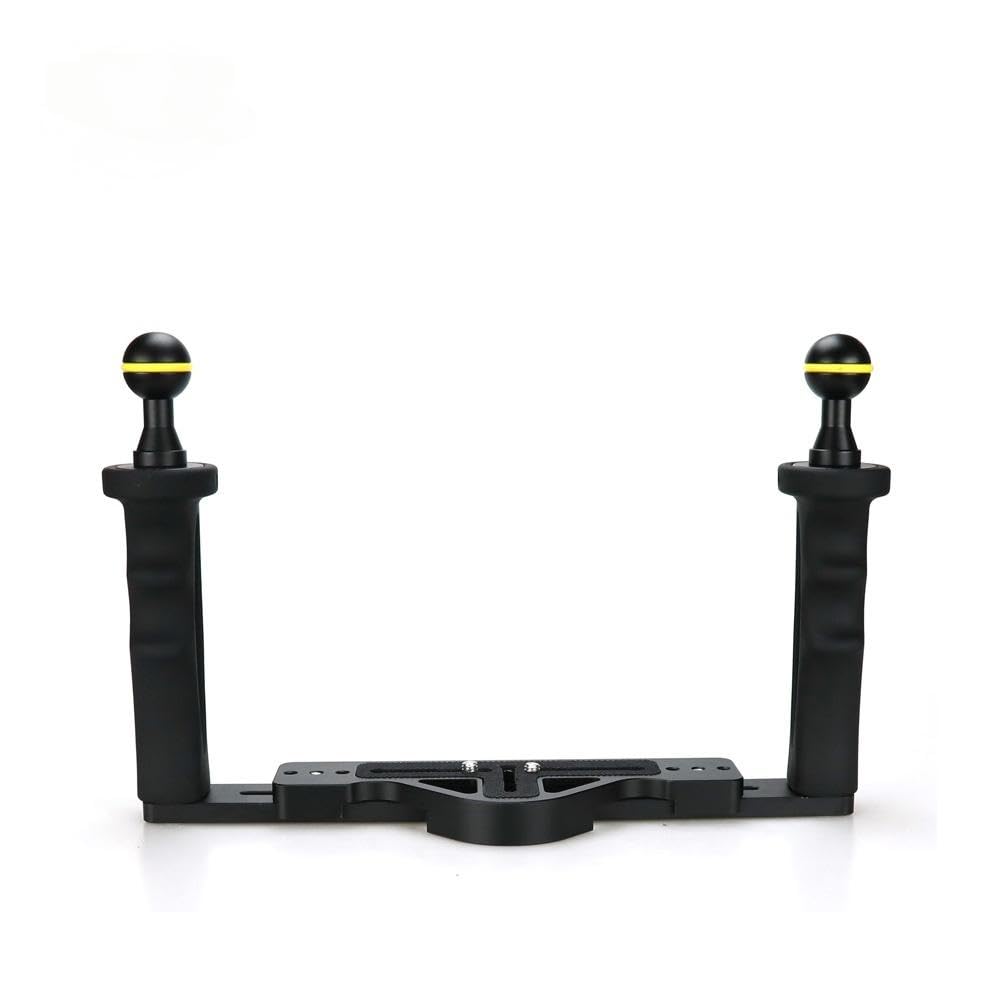 Underwater Camera Tray, Dual Handle Stabilizer, 7-13 Inch Adjustable Width, Compatible with Seafrogs Housing (YH-TS7)
