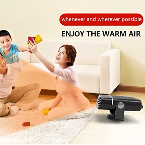 WIUSOODE Aquecedor elétrico automotivo inverno baixo ruído 360 graus painel 150 w grande angular ven